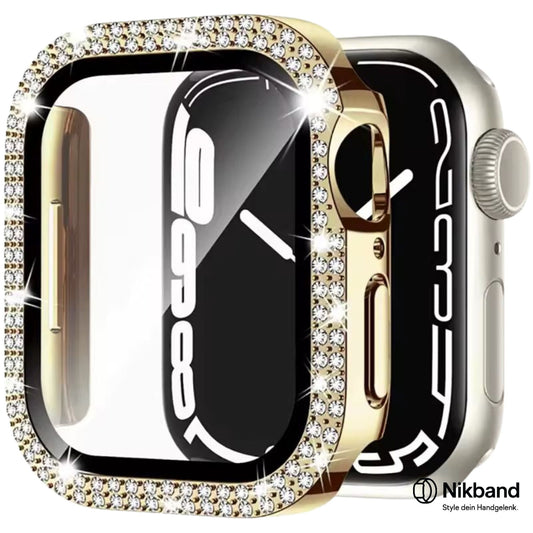 Nikband™ DiamondGlass Case – Glitzerndes Schutzglas & Cover für Apple Watch