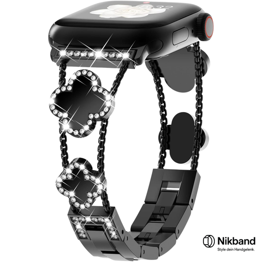 Nikband™ Luxury Clover Steel – Edelstahl Armband im Designer-Schmuck-Stil für Apple Watch